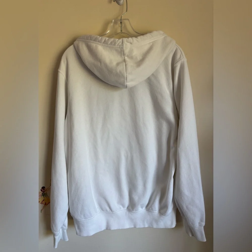 The North Face Half Dome Logo Print Hoodie Pullover Size M White Cotton Unisex